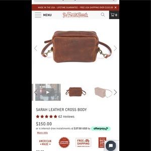 go forth goods SARAH full grain LEATHER CROSS BODY